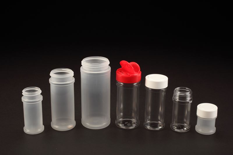 3.5 oz. Clear PET Plastic Spice Jar, 43mm 43-485